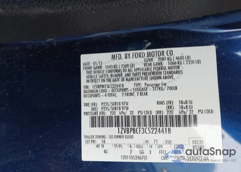 2012 Ford Mustang Gt Premium z USA, uszkodzony, nr VIN 1ZVBP8CF3C5224418